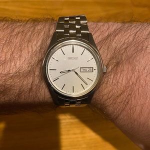 Seiko day date quartz men’s watch